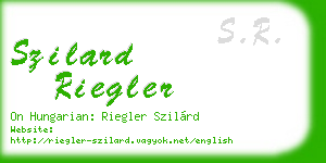 szilard riegler business card