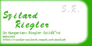 szilard riegler business card